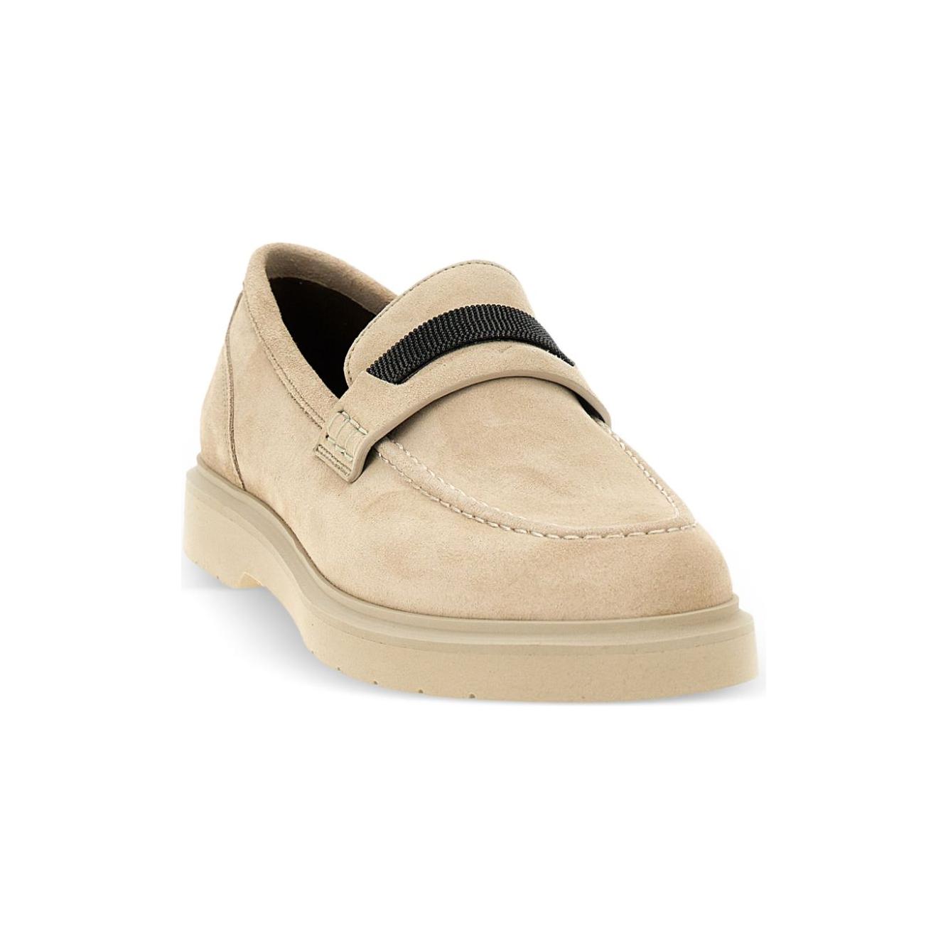 Brunello Cucinelli Flat shoes Beige Moccasins Brunello Cucinelli