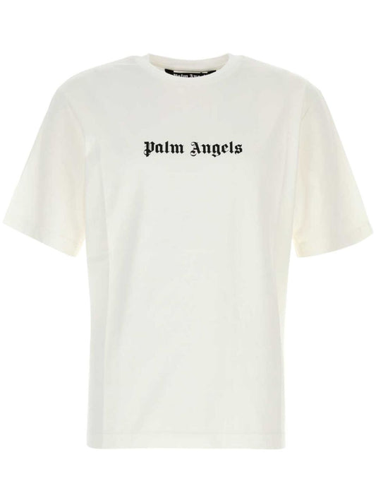 Palm Angels logo print crew neck T-shirt Topwear Palm Angels