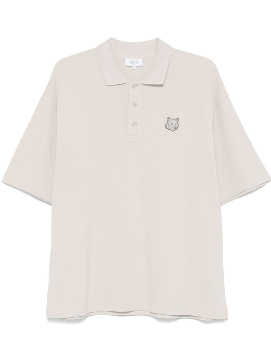 Maison Kitsune bold fox head patch oversize polo Topwear Maison Kitsune