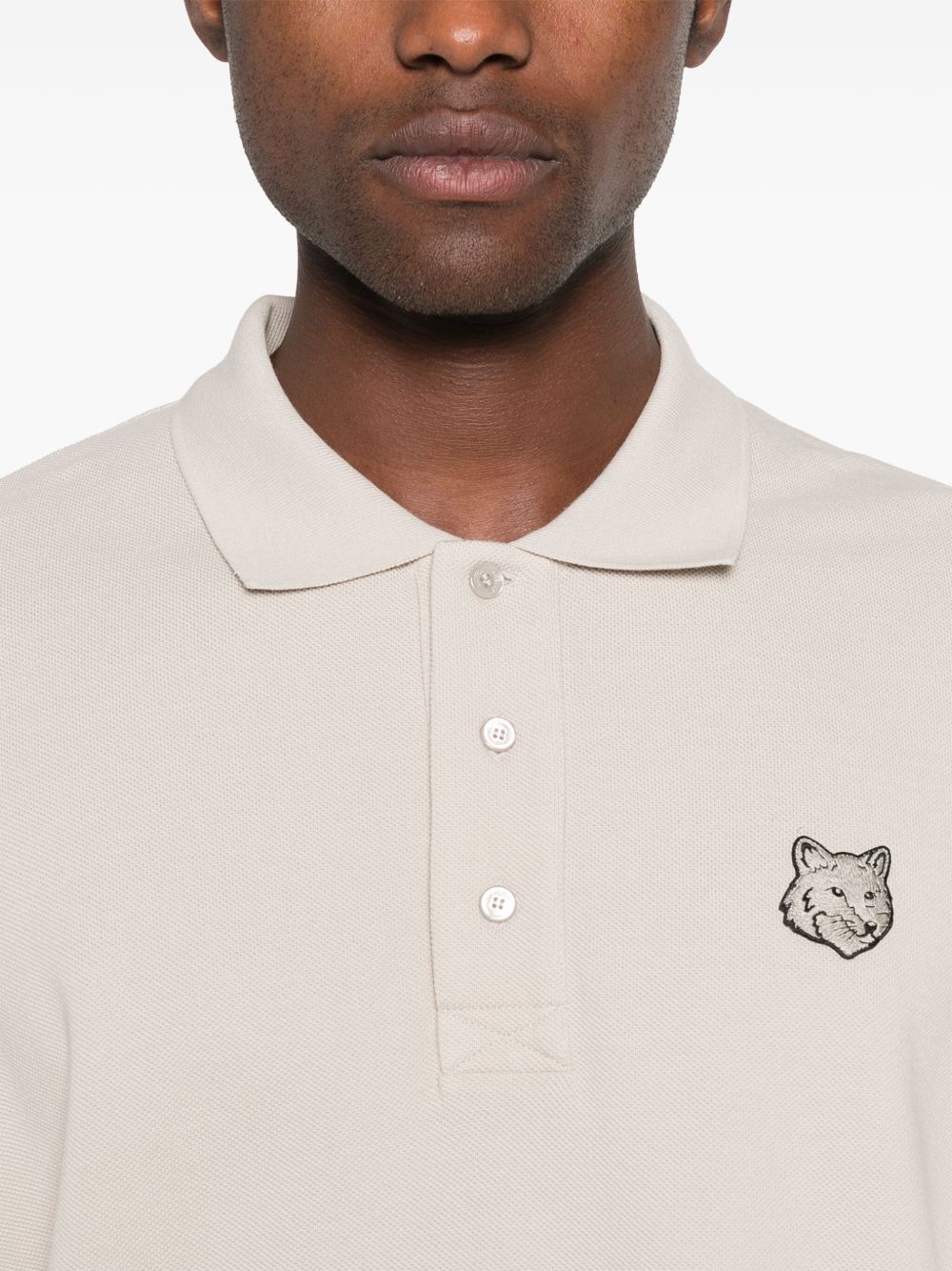 Maison Kitsune bold fox head patch oversize polo Topwear Maison Kitsune