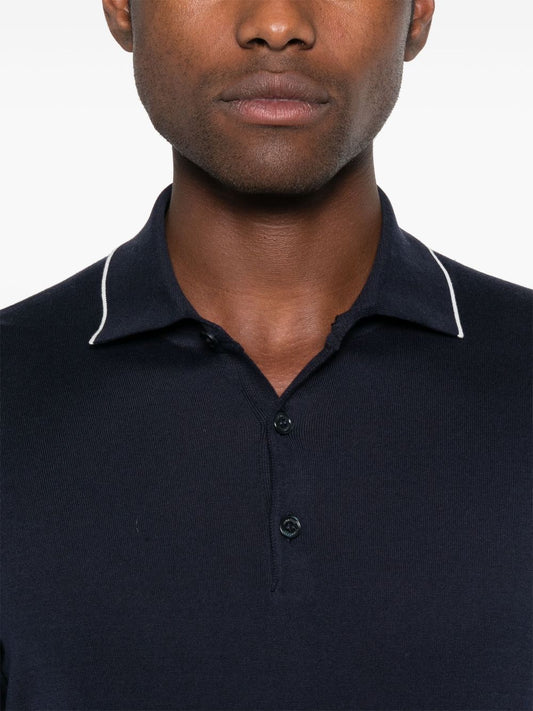 Brunello Cucinelli cotton polo shirt - blue Topwear Brunello Cucinelli