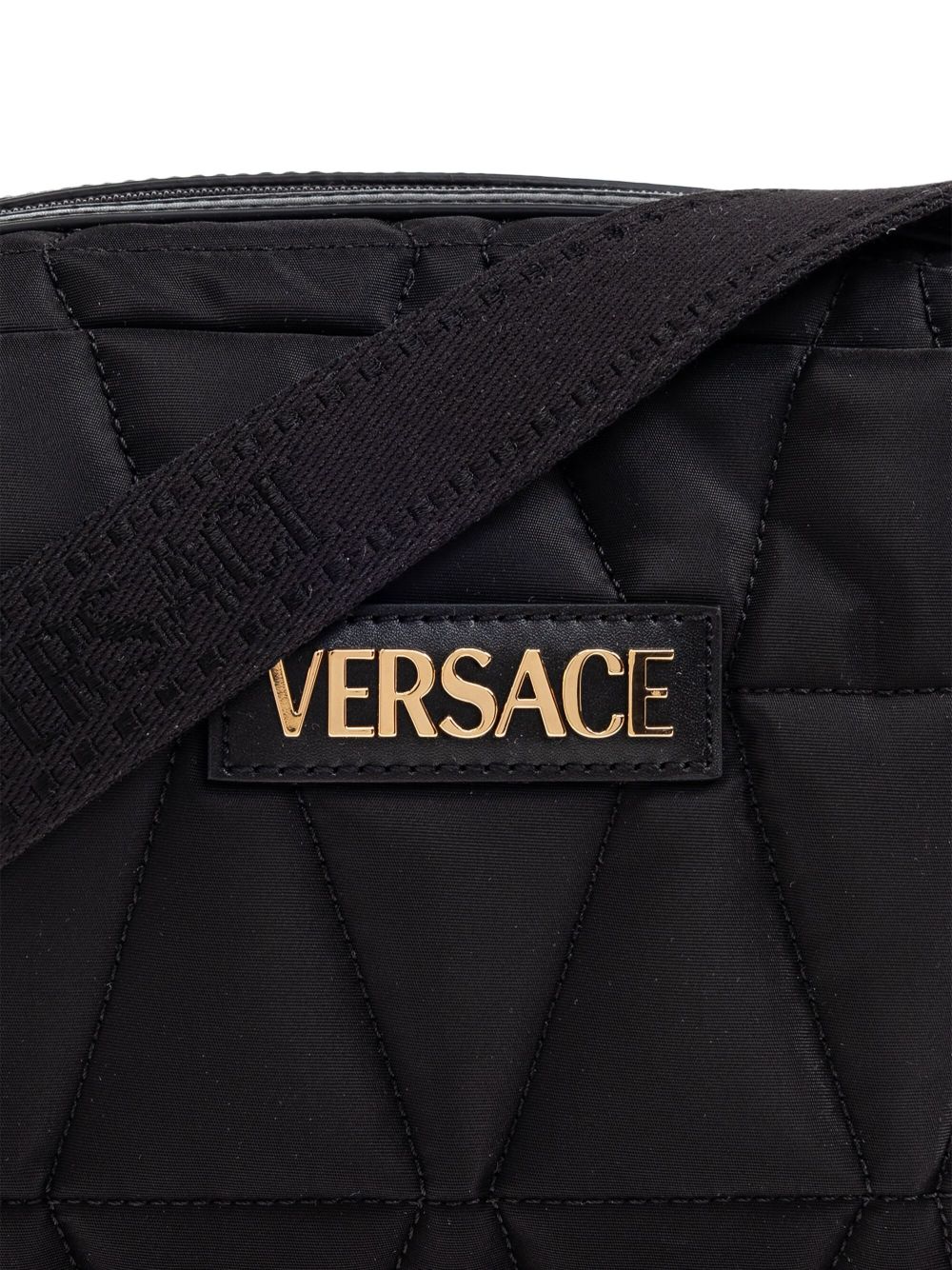 Versace Nylon Crossbody Bag for Men Black Shoulder Versace