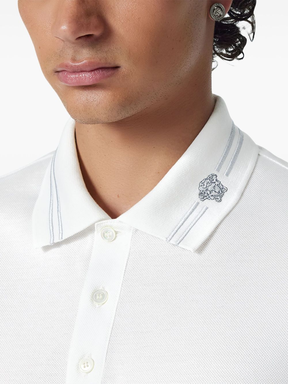 Versace Medusa embroidered polo Topwear Versace