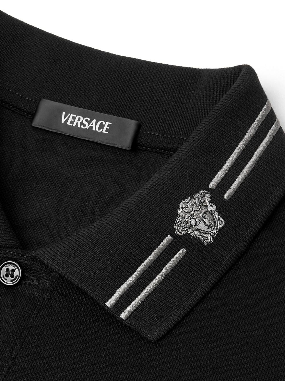 Versace Medusa embroidered polo