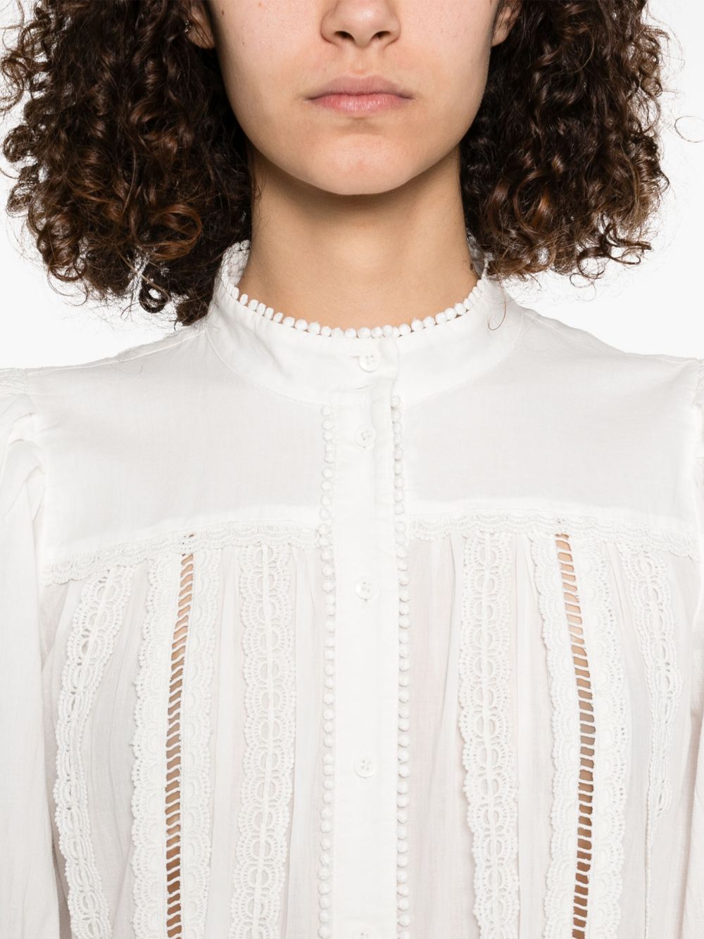 Alice + Olivia Cora Cotton Blouse Shirts Alice + Olivia