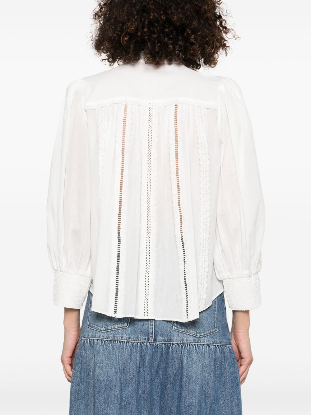 Alice + Olivia Cora Cotton Blouse Shirts Alice + Olivia