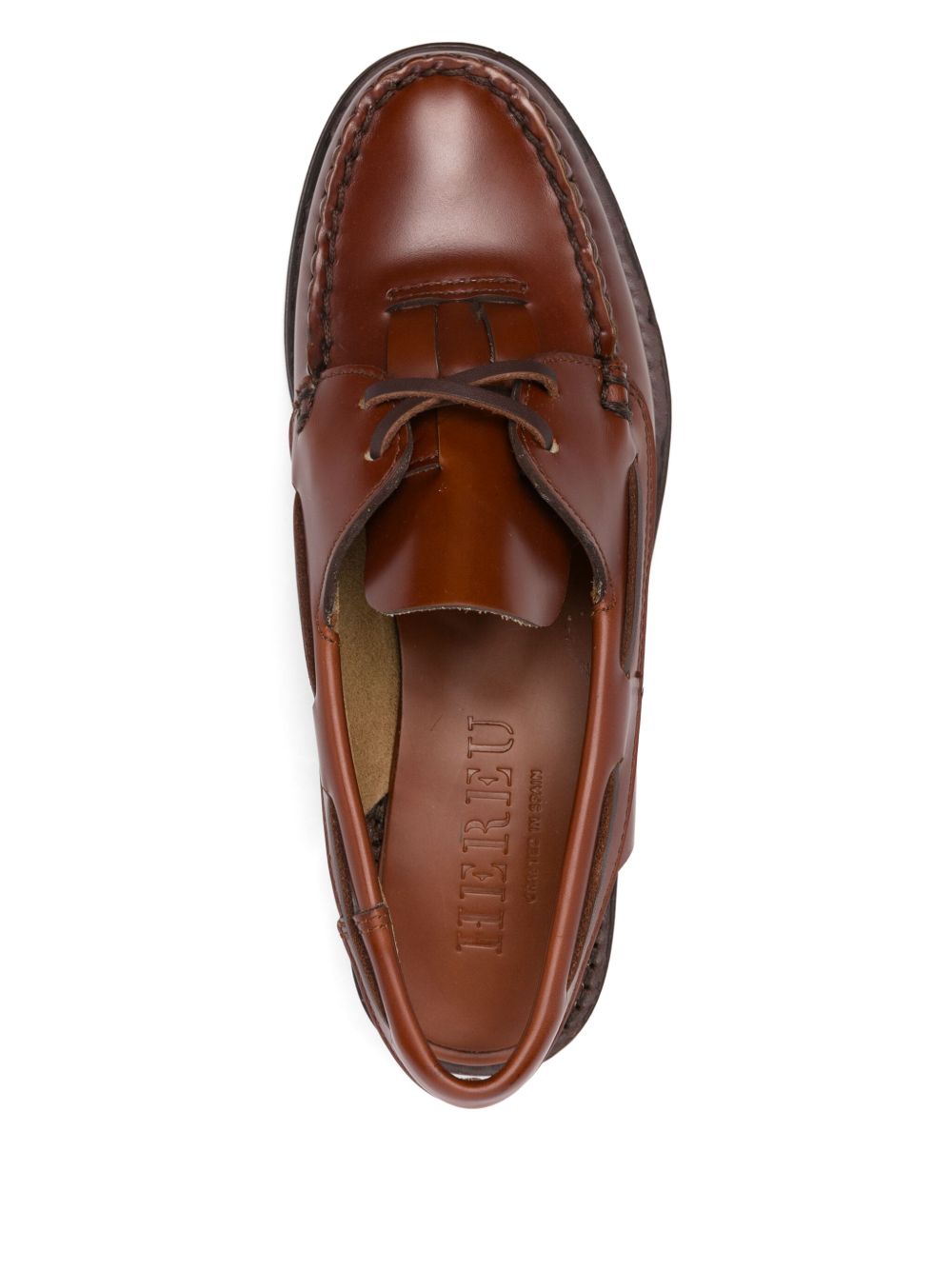 HEREU Flat shoes Leather Brown Moccasins Hereu