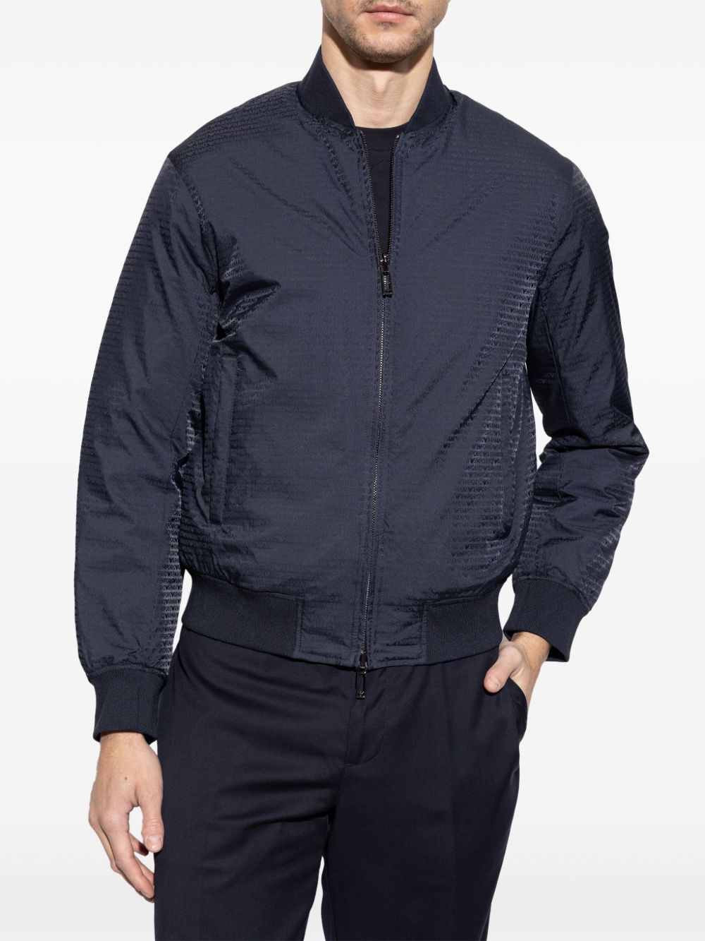 Emporio Armani Reversible bomber collar down jacket