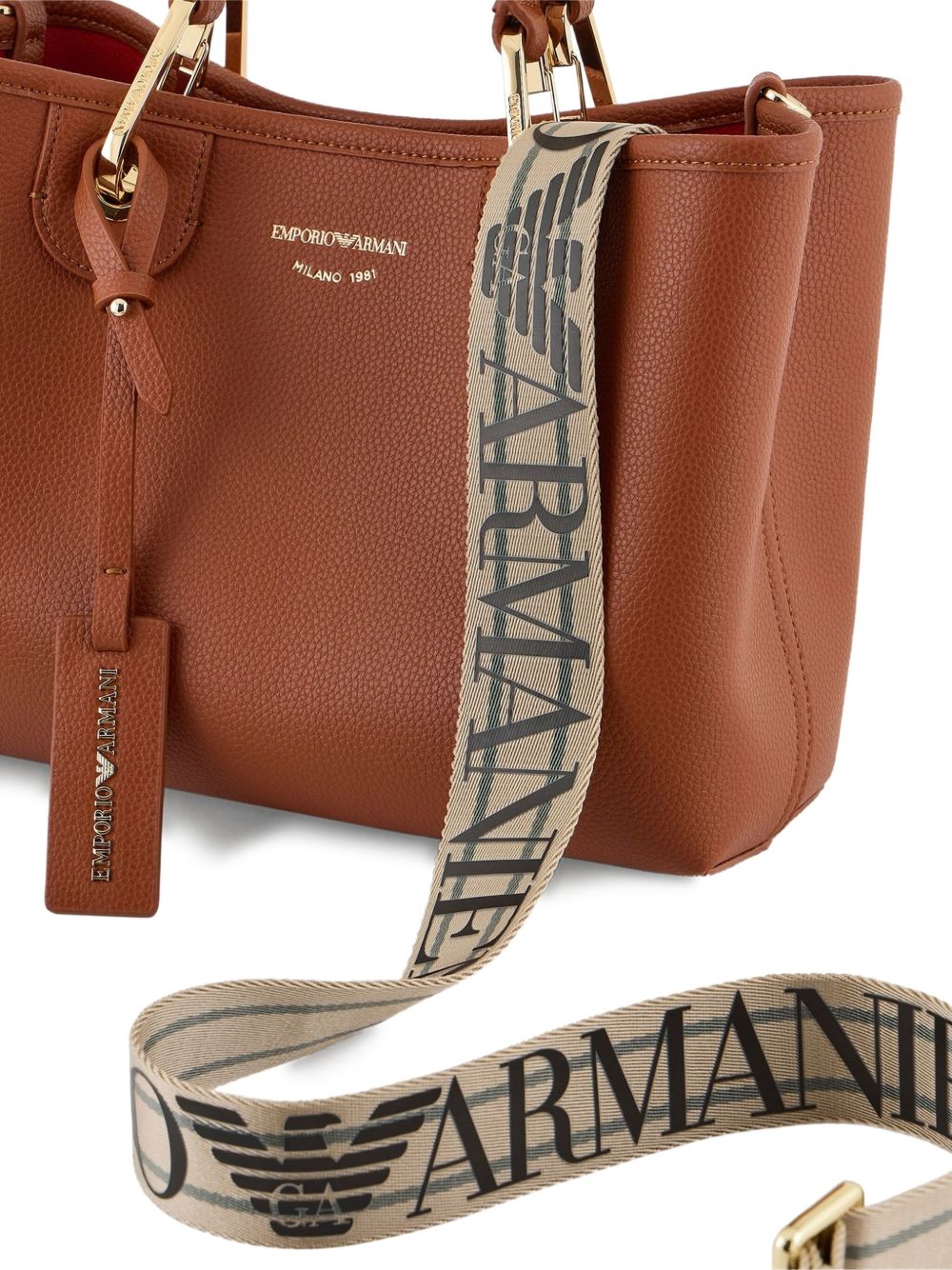 Emporio Armani Bags.. Leather Brown Shopper Emporio Armani