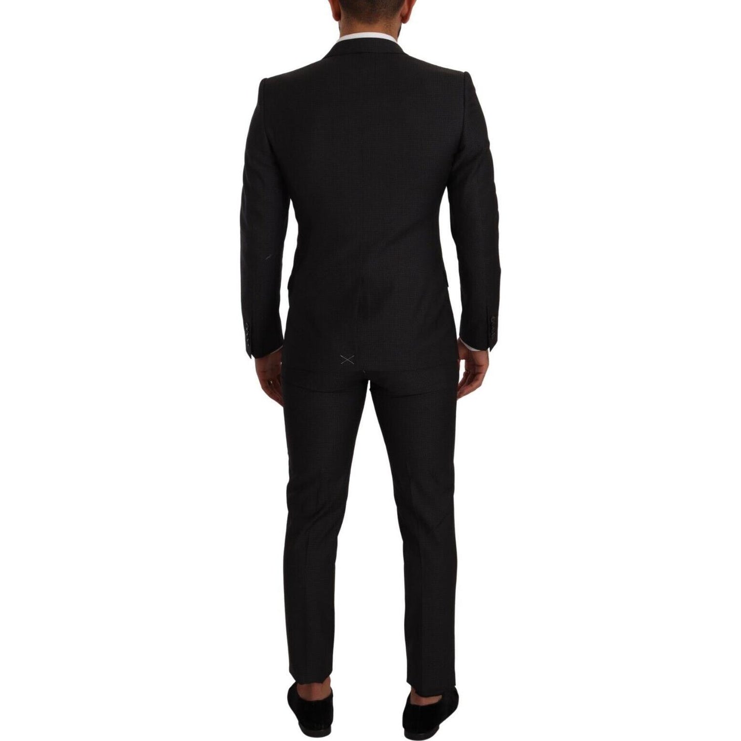 Dolce & Gabbana Elegant Black Wool Martini Suit Dolce & Gabbana