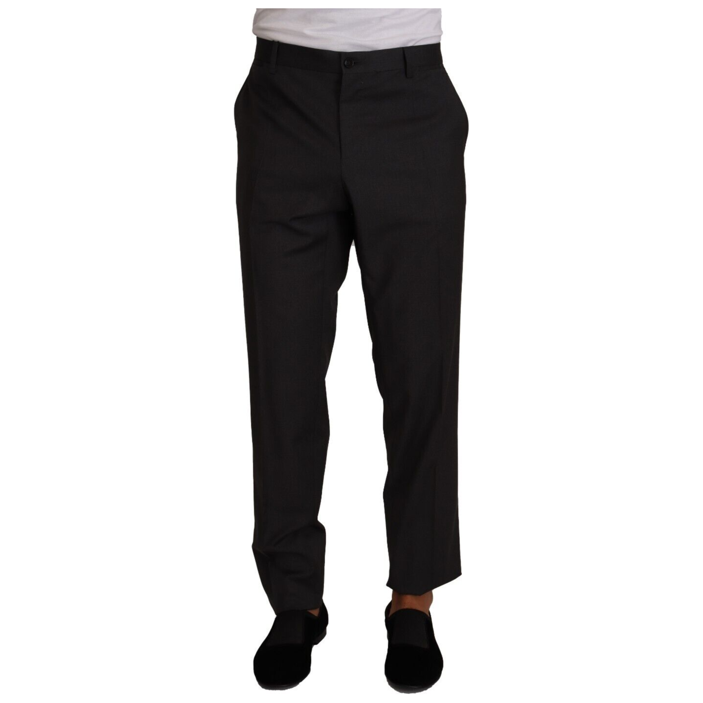 Dolce & Gabbana Elegant Grey Wool Dress Trousers Dolce & Gabbana