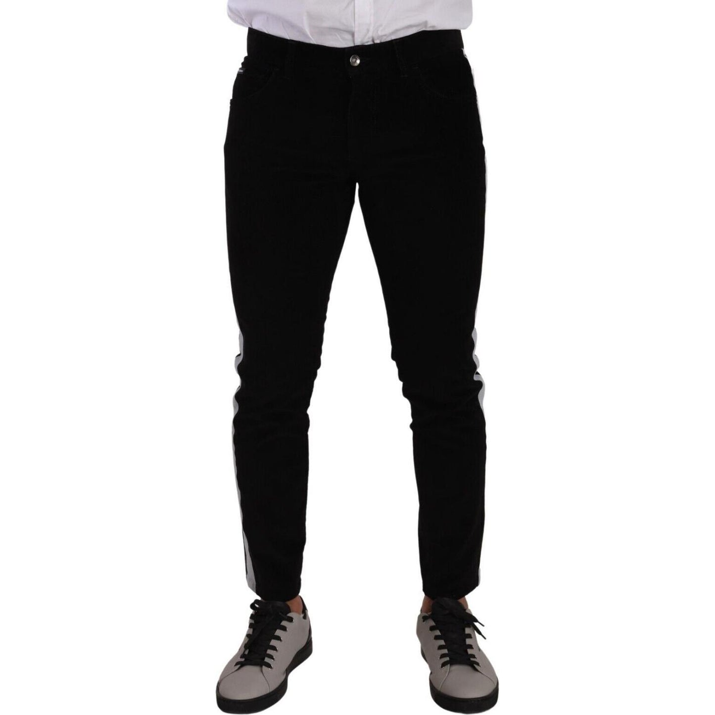 Dolce & Gabbana Elegant Slim-Fit Cotton Black Jeans Dolce & Gabbana