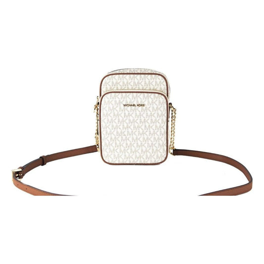 Michael Kors Jet Set Medium Vanilla PVC North South Chain Crossbody Handbag Michael Kors