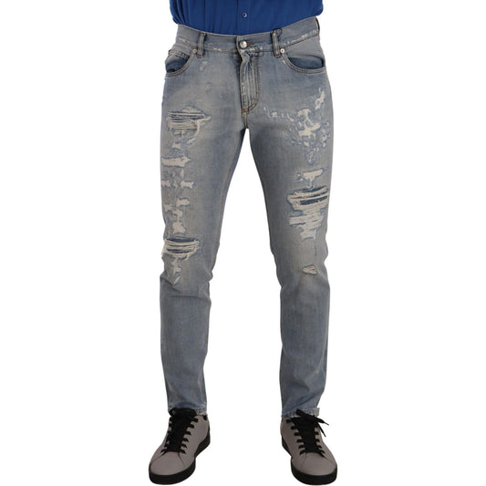 Dolce & Gabbana Elegant Light Blue Straight Denim Jeans Dolce & Gabbana