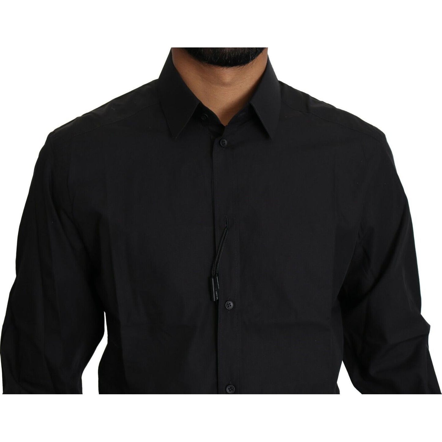 Dolce & Gabbana Elegant Black Slim Fit Dress Shirt Dolce & Gabbana