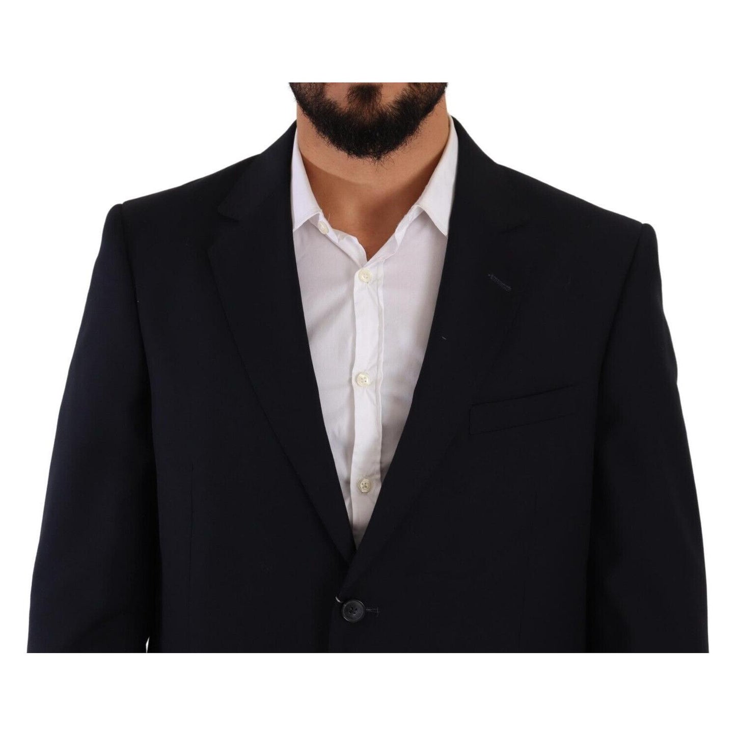 Domenico Tagliente Elegant Black Two-Piece Suit Ensemble Domenico Tagliente