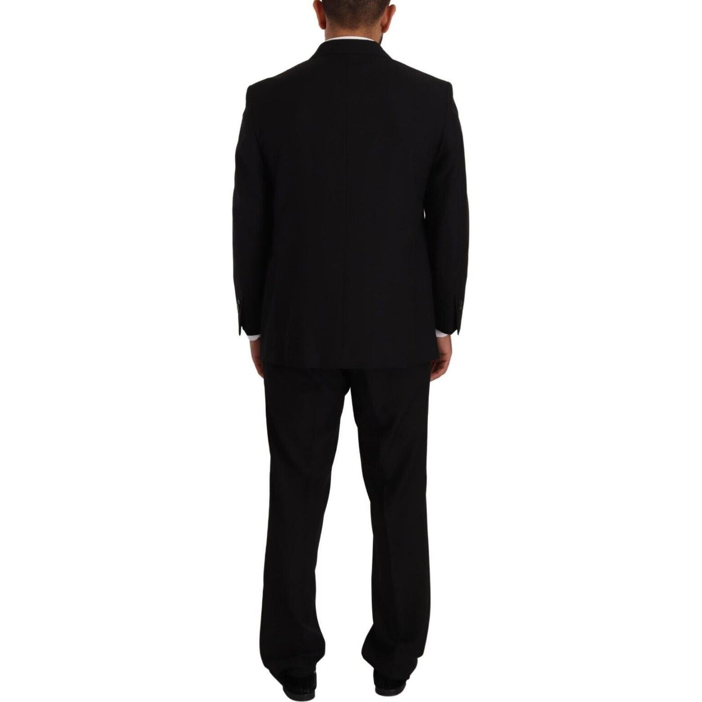 Domenico Tagliente Elegant Two-Piece Black Suit Ensemble Domenico Tagliente