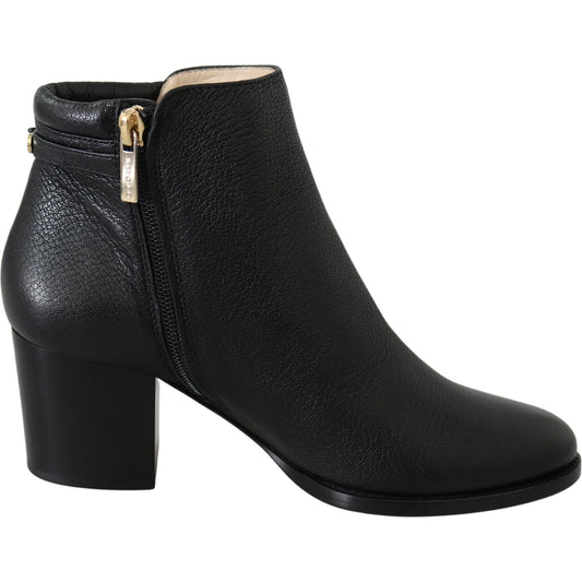 Jimmy Choo Elegant Black Leather Heeled Boots Jimmy Choo