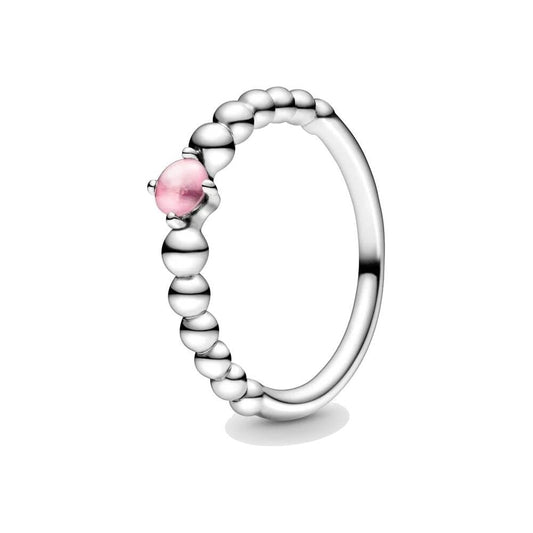 PANDORA JEWELS Mod. PINK STONE - RING - Size 58 DESIGNER FASHION JEWELLERY PANDORA