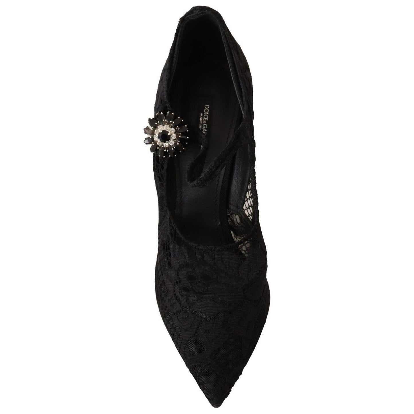 Dolce & Gabbana Elegant Black Lace Stiletto Pumps Dolce & Gabbana