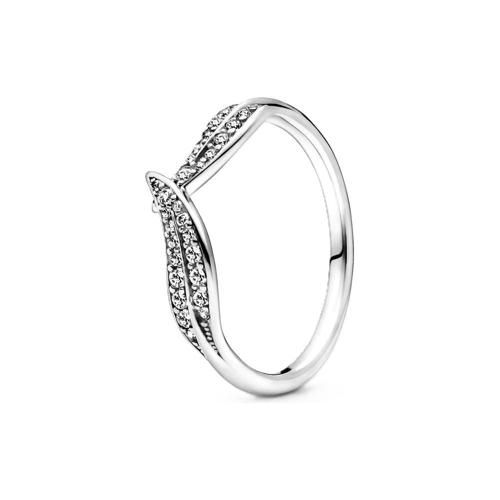 PANDORA JEWELS Mod. LEAF PAVE - RING - Size 52 DESIGNER FASHION JEWELLERY PANDORA