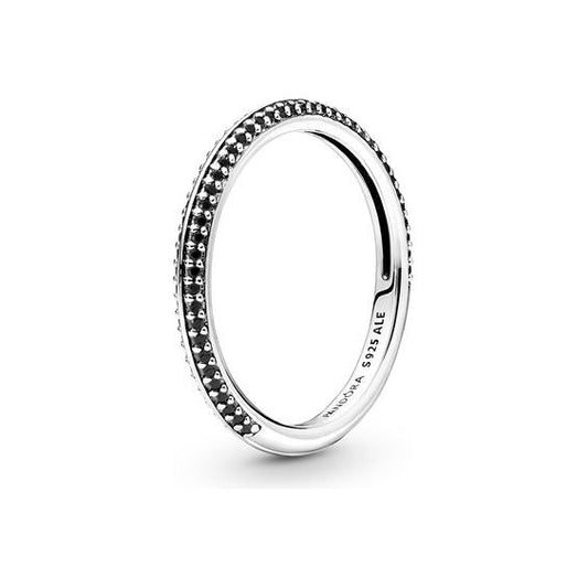 PANDORA JEWELS Mod. ME COLLECTION BLACK PAVE - RING - Size 54 DESIGNER FASHION JEWELLERY PANDORA