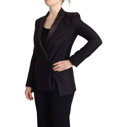 Costume National Elegant Black Double-Breasted Blazer Costume National