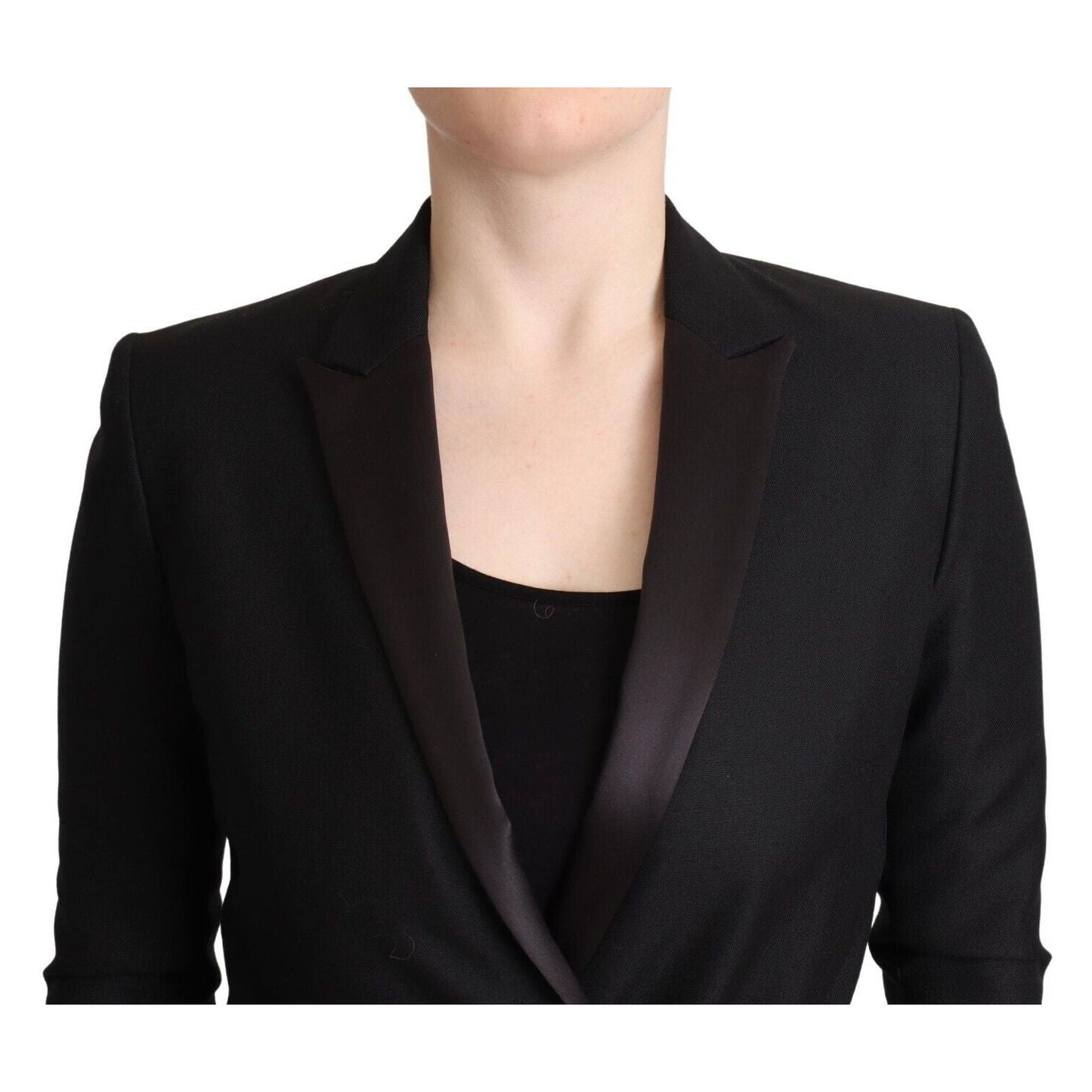 Costume National Elegant Black Double-Breasted Blazer Costume National