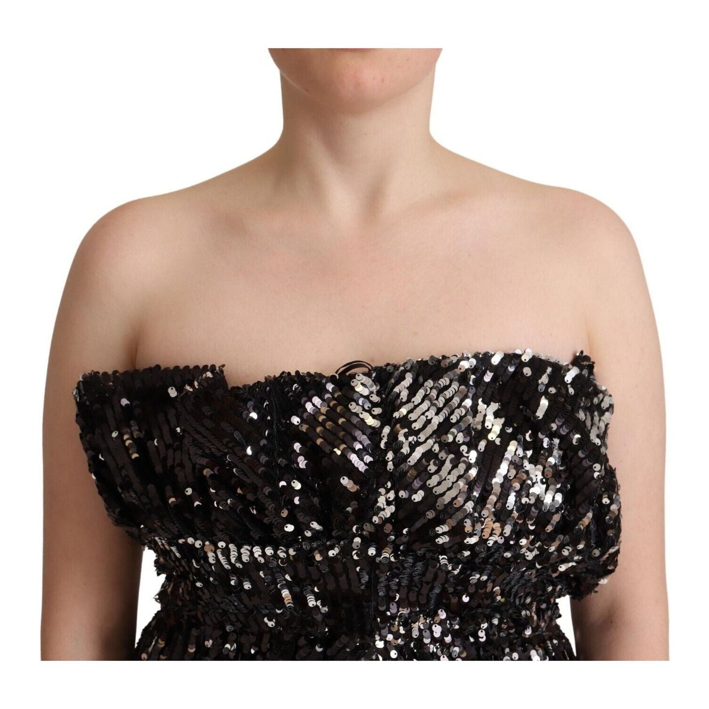 Aniye By Elegant Strapless Sequined Top Aniye By