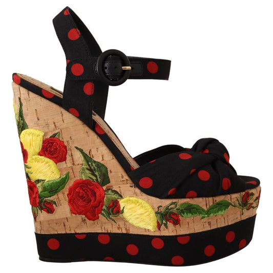 Dolce & Gabbana Multicolor Silk Blend Platform Heels Dolce & Gabbana