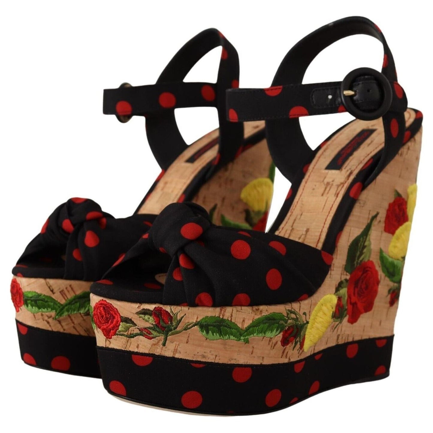 Dolce & Gabbana Multicolor Silk Blend Platform Heels Dolce & Gabbana