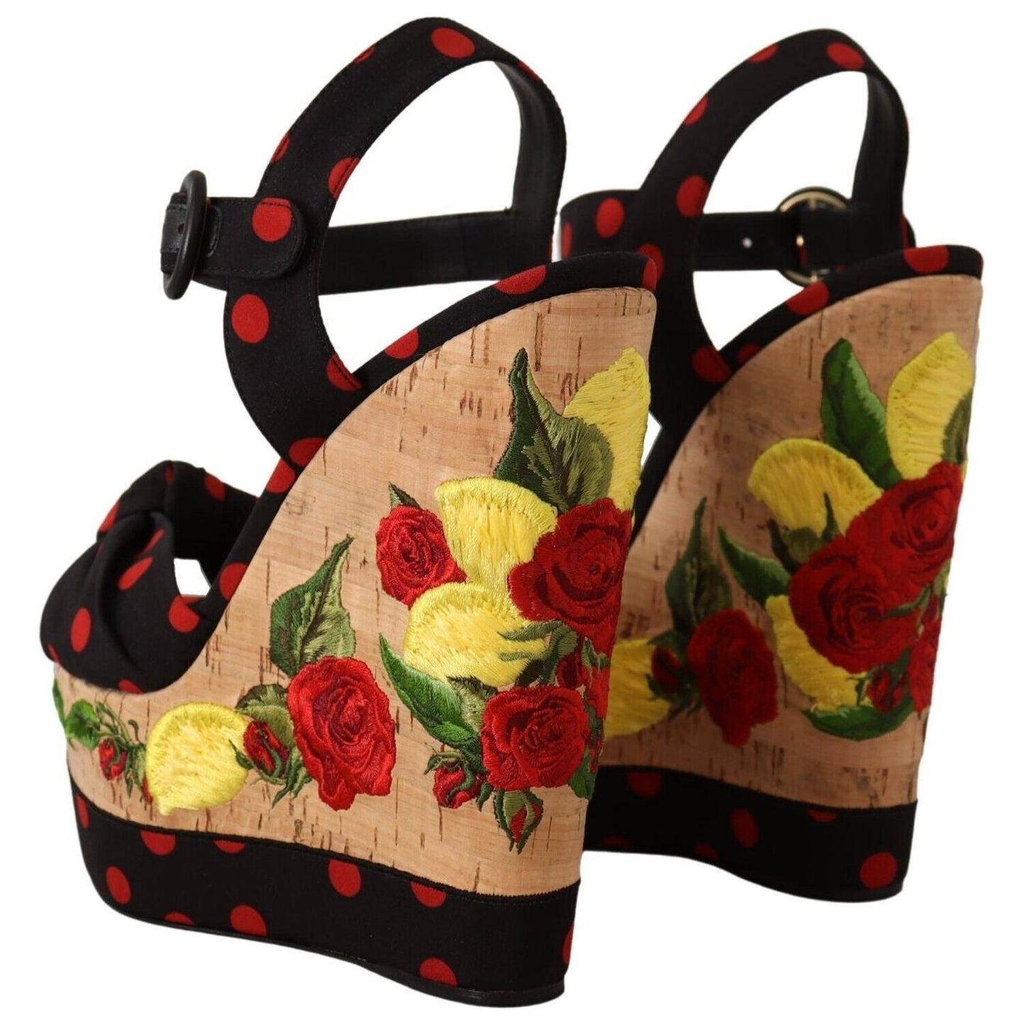 Dolce & Gabbana Multicolor Silk Blend Platform Heels Dolce & Gabbana