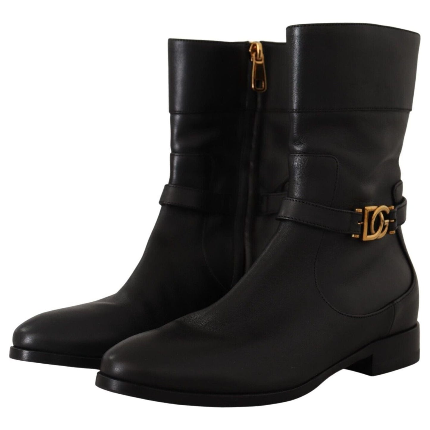 Dolce & Gabbana Elegant Leather Biker Boots Dolce & Gabbana