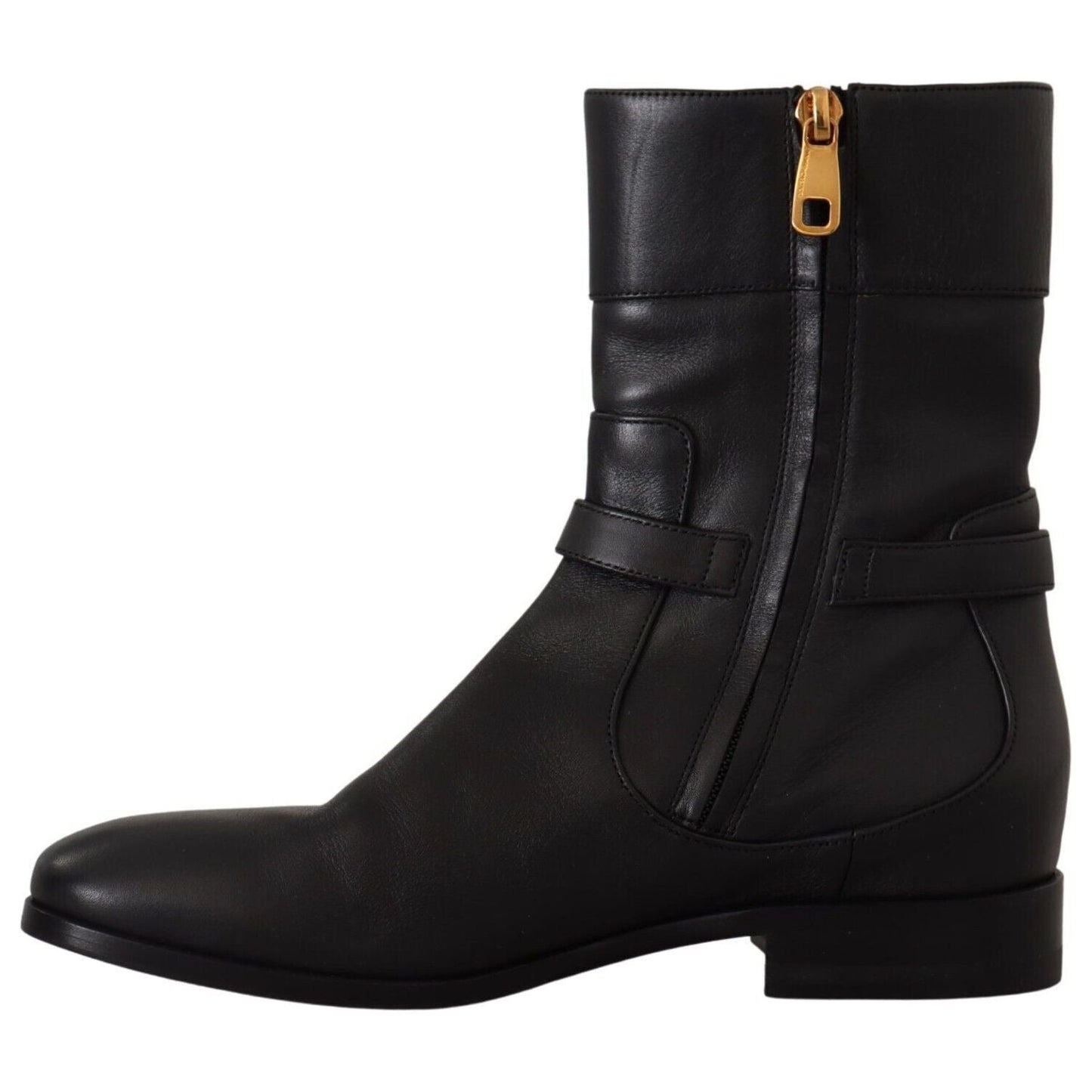 Dolce & Gabbana Elegant Leather Biker Boots Dolce & Gabbana