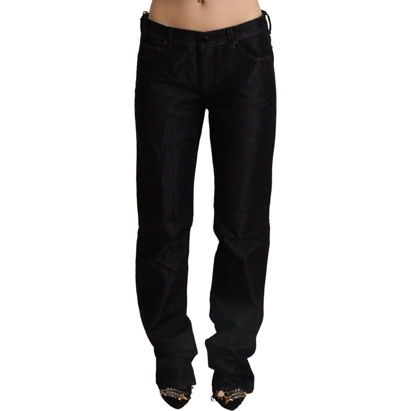 Ermanno Scervino Chic Straight Cut Low Waist Jeans Ermanno Scervino