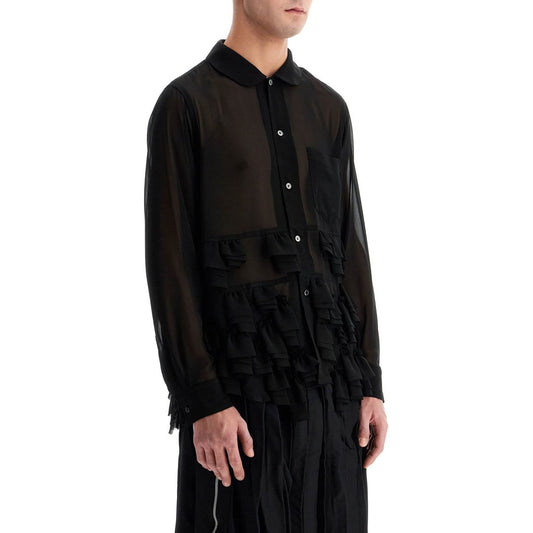 COMME DES GARCONS BLACK georgette blouse with ruffles Shirts COMME DES GARCONS BLACK