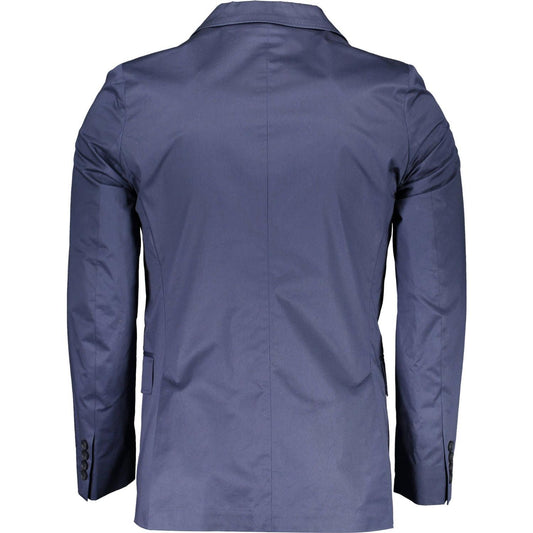 Gant Blue Cotton Men Jacket Gant