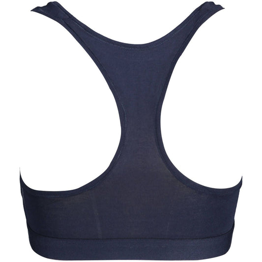 Tommy Hilfiger Blue Cotton Women Sports Bra Tommy Hilfiger