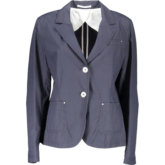 Gant Blue Cotton Women Jacket Gant