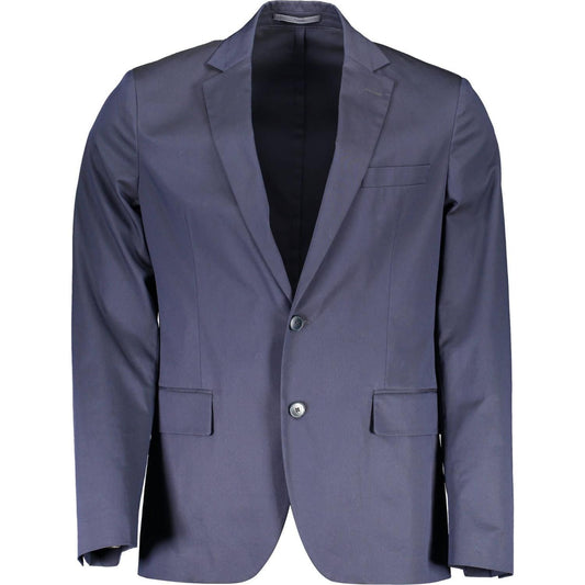 Gant Blue Cotton Men Jacket Gant