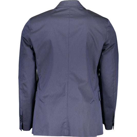 Gant Blue Cotton Men Jacket Gant