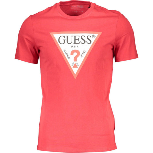 Guess Jeans Red Cotton Men T-Shirt Guess Jeans