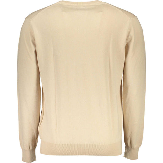 La Martina Beige Cotton Men Sweater La Martina