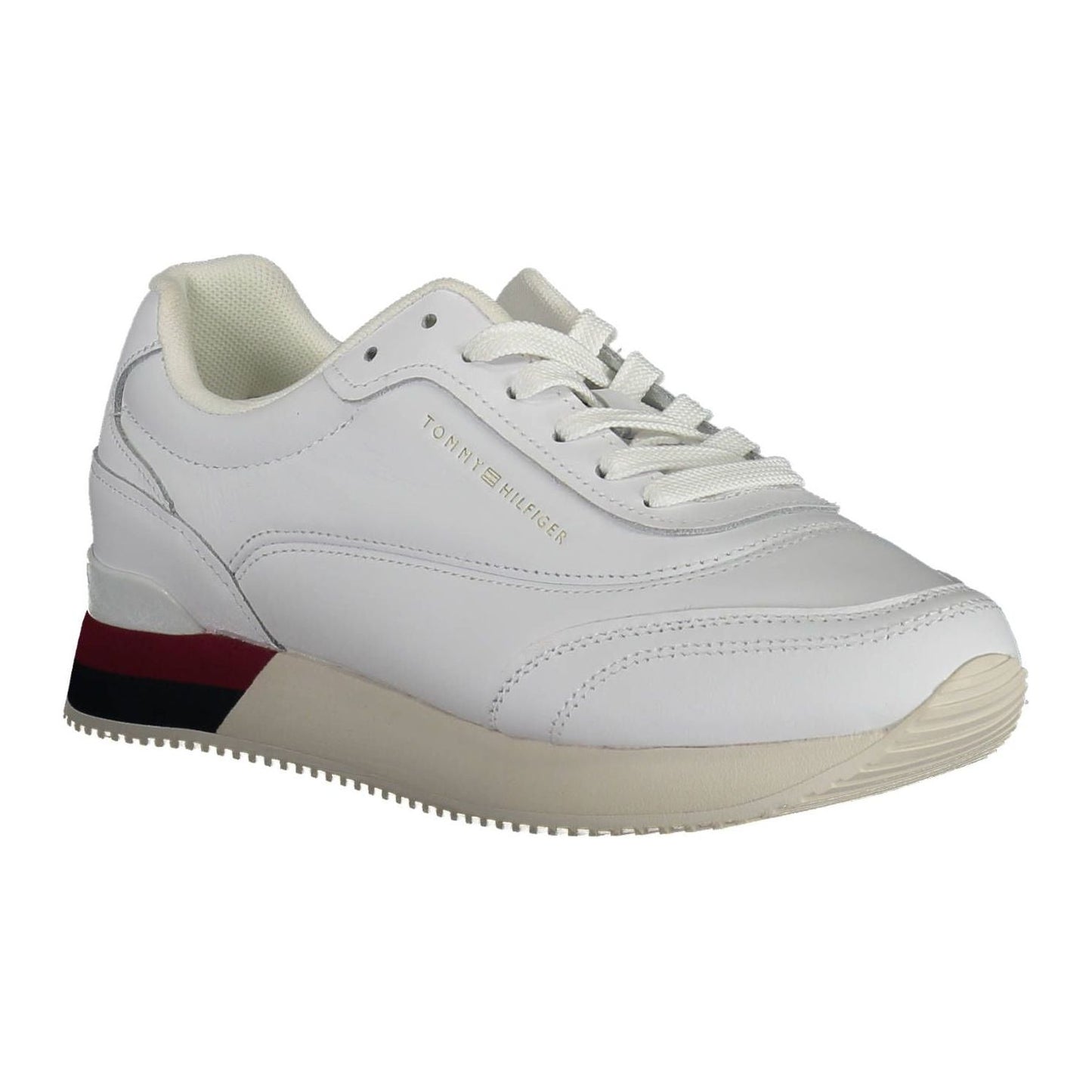 Tommy Hilfiger White Leather Women Sneaker Tommy Hilfiger