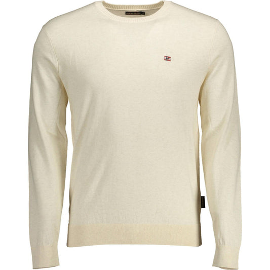 Napapijri Beige Cotton Men Sweater Napapijri