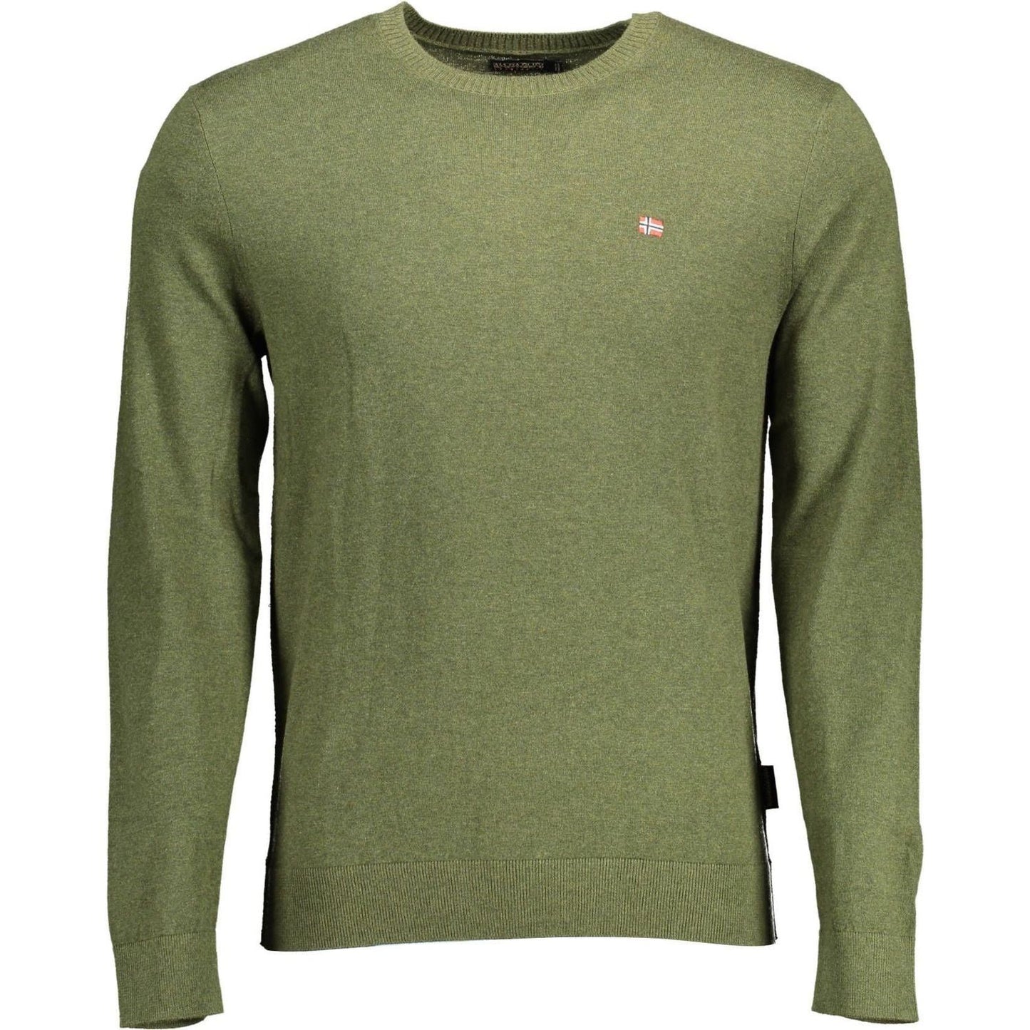 Napapijri Green Cotton Men Sweater Napapijri