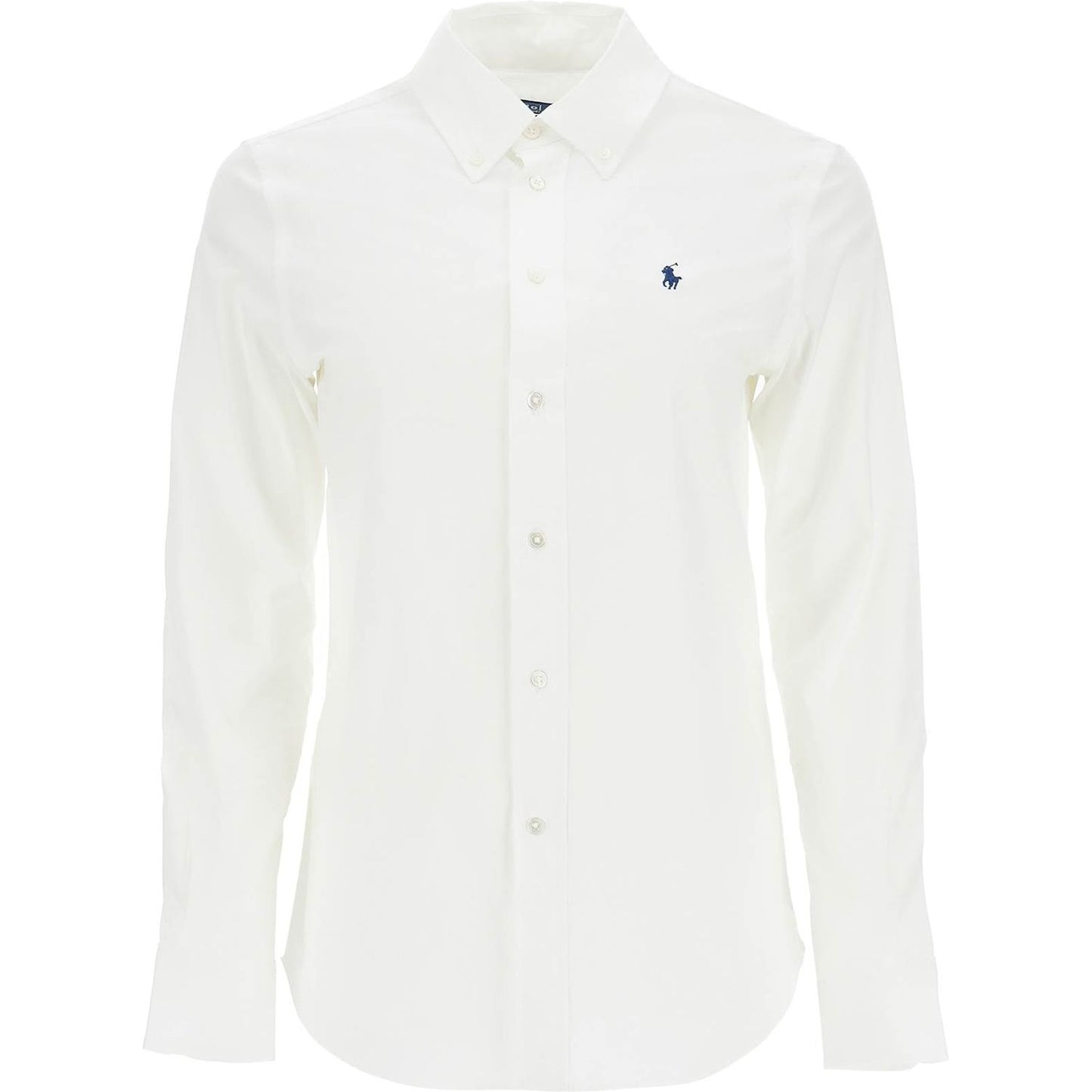 Polo Ralph Lauren white slim fit cotton shirt for women with long sleeves Topwear Polo Ralph Lauren