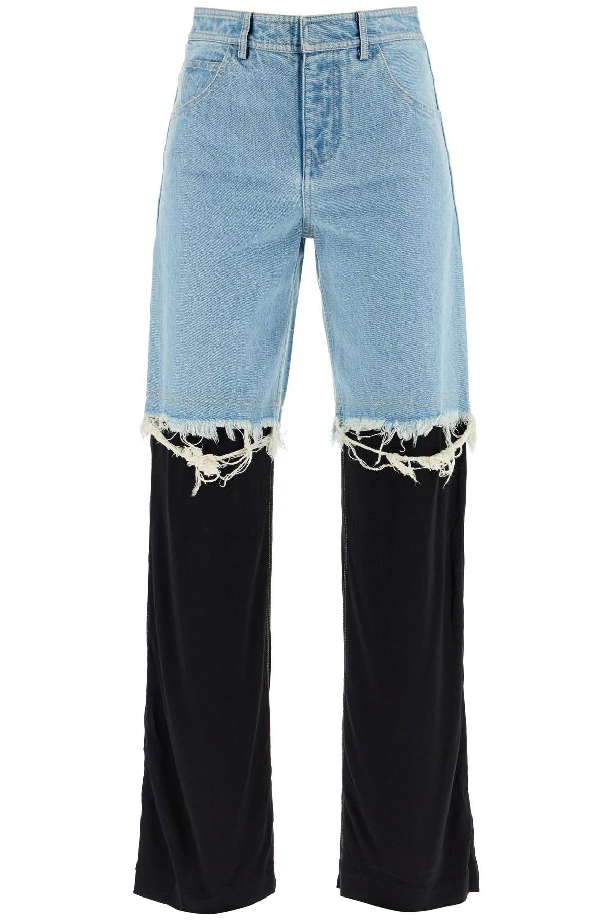 Christopher Esber high-waisted jeans with jersey inserts Jeans Christopher Esber