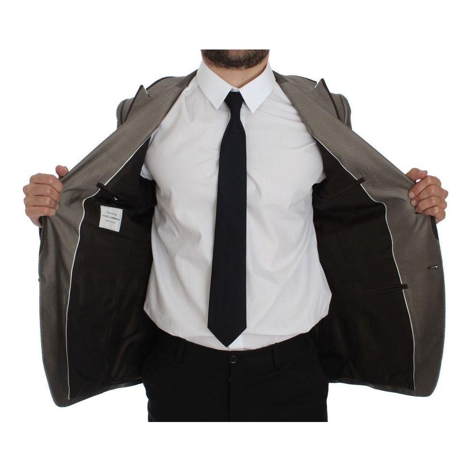 Dolce & Gabbana Brown Slim Fit Silk Two Button Blazer 1728,67345645728,Blazers - Men - Clothing,Blazers - Suits & Blazers - Clothing,Brown,Clothing,Dolce & Gabbana,IT44 | XS,Material: 100% Silk,Men,Men - Clothing,New with tags,Suits & Blazers - Clothing