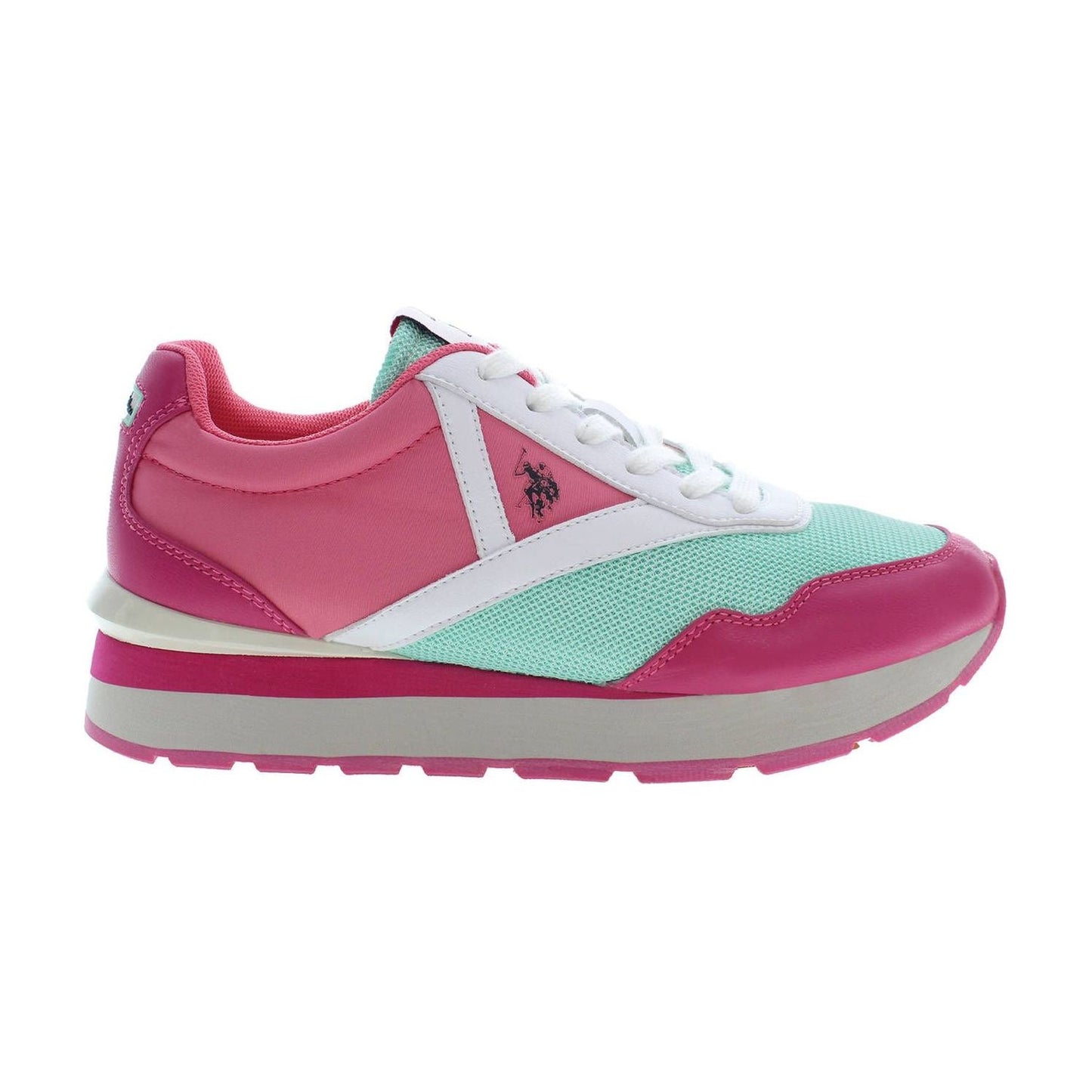 U.S. POLO ASSN. Pink Polyester Women Sneaker U.S. POLO ASSN.